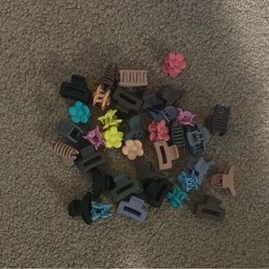 2/$10 mini Colorful Hair Claw Clips Set